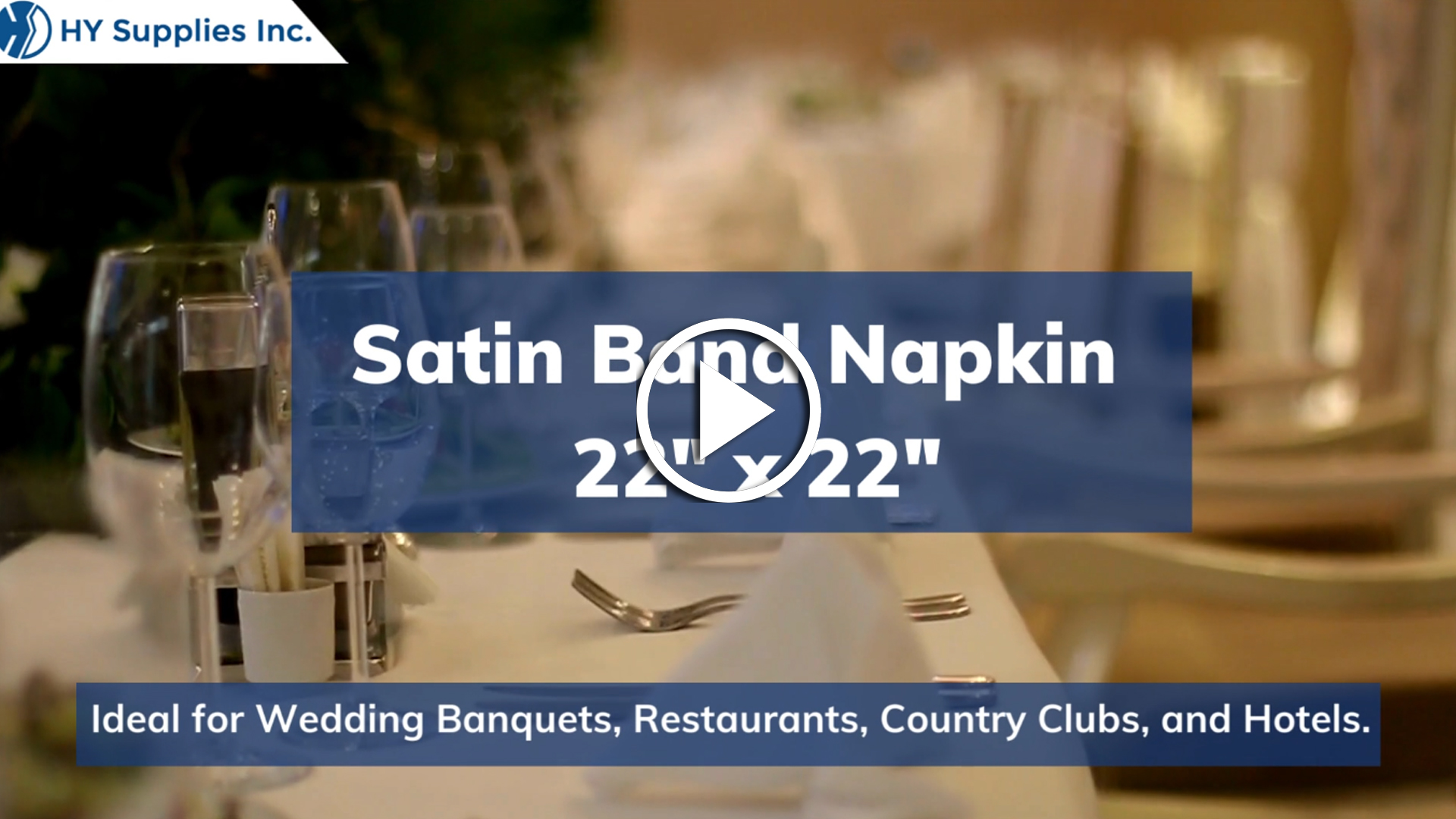 Satin Band Napkin - 22" x 22"