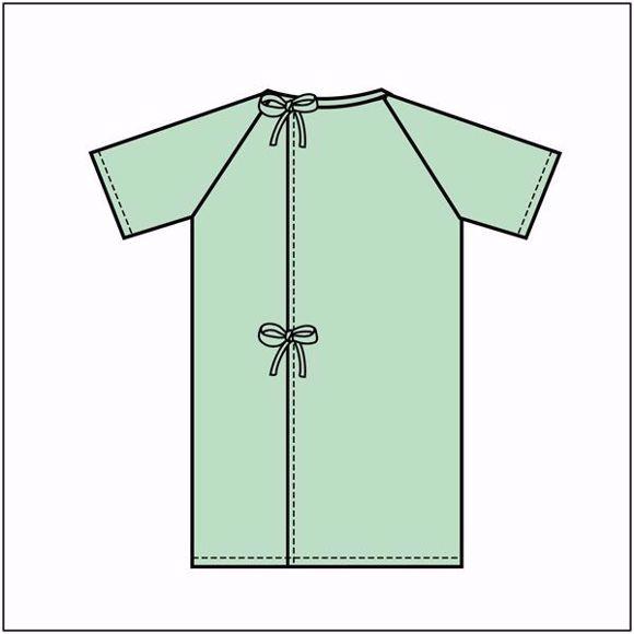 Patient Hospital Gowns Patient Gowns with Ties, Snaps & Velcro