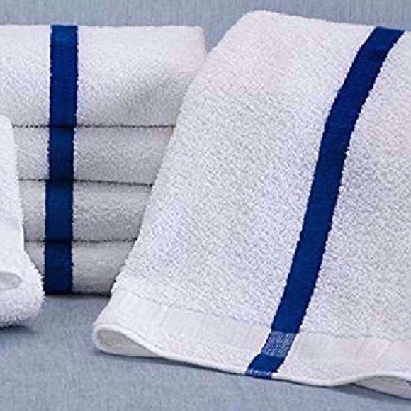 Bluecentre stripe bath towels