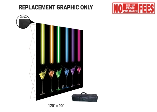 Portable Deluxe Pop Up Replacement Graphic - 120" x 90" 