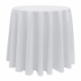 Basic Poly Round Tablecloth - White