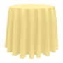 Basic Poly Round Tablecloth - Cornsilk