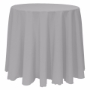 Basic Poly Round Tablecloth - Silver