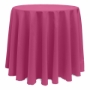 Basic Poly Round Tablecloth - Hot Pink