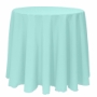 Basic Poly Round Tablecloth - Aqua