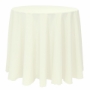 Basic Poly Round Tablecloth - Oyster