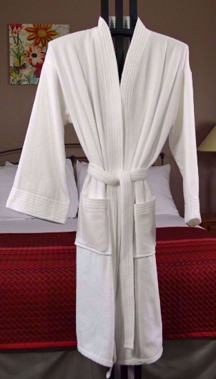 OPTIMA Kimono Style Cotton Terry Bath Robe