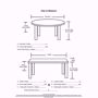 Majestic Reversible Dupioni-Satin Round Tablecloth, Measurement